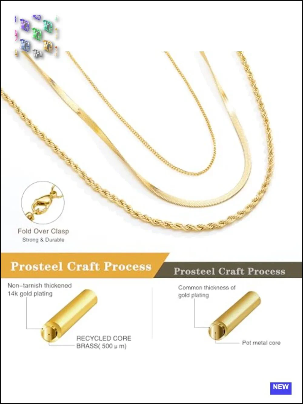 S925 Sterling Silver Plated Layered Necklace Set, 3 Piece Herringbone Rope
